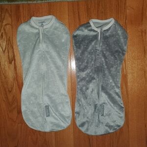 SwaddleMe Cloud and Star Swaddles in Light and Dark Gray